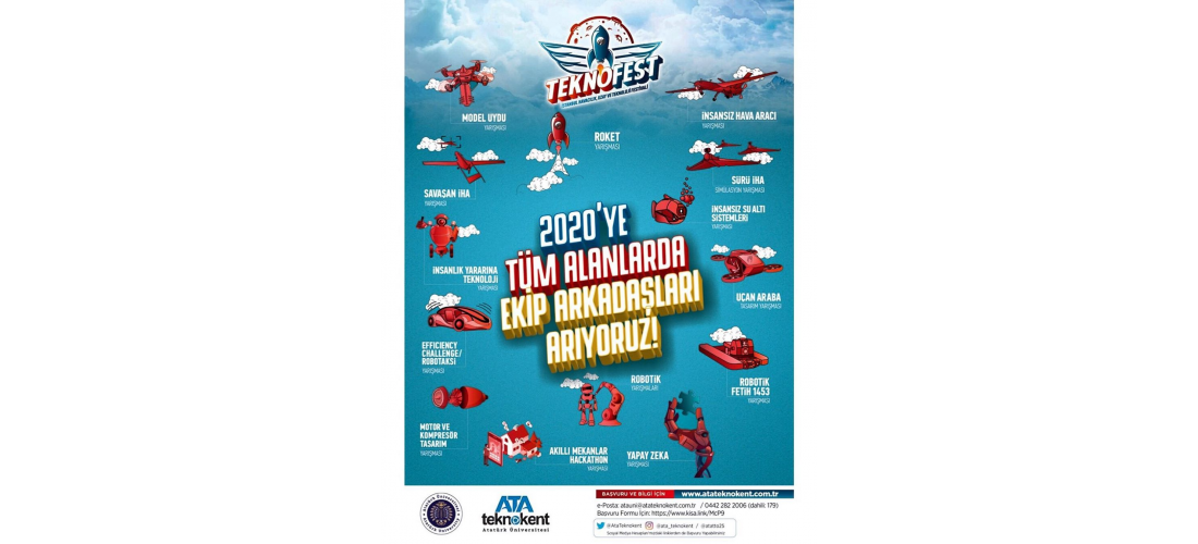 TEKNOFEST 2020'ye Tüm Kategorilerde Ekip Ekip Arkadaşları Aranıyor