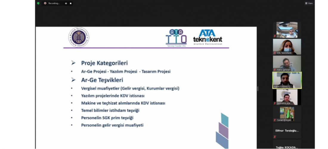 ATA Teknokent’ten Girişimcilik Ekosistemi Ve Girişimcilik Destekleme Programları Eğitimi