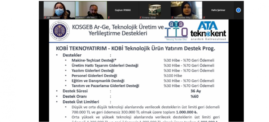Kobi`lere Yönelik TÜBİTAK VE KOSGEB Destek Programları Eğitimi Gerçekleştirildi