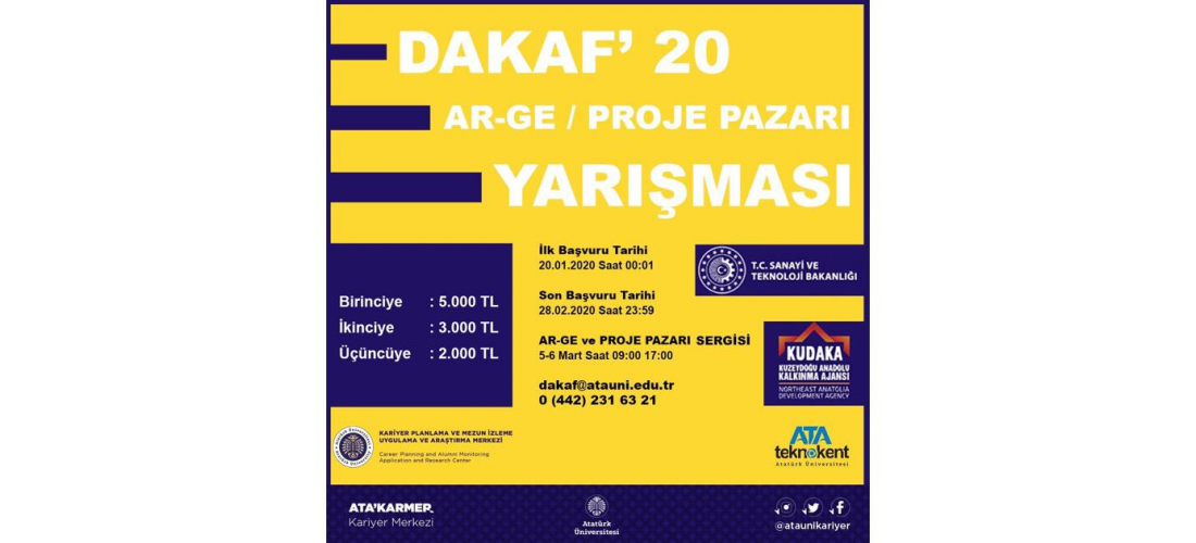 Ödüllü Ar-Ge ve Proje Pazarı Yarışması Yenilikçi Projelerinizi Bekliyor!