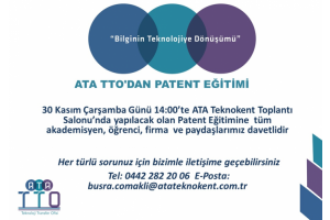 ATA TTO`DAN PATENT EĞİTİMİ