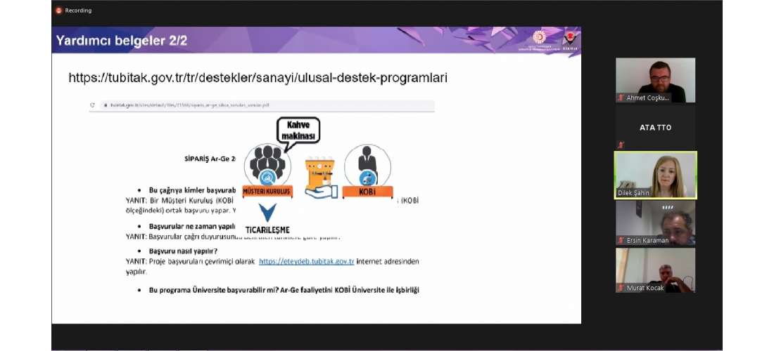 TÜBİTAK ”Patent Lisanslama” ve ”Sipariş Ar-Ge”  Çağrıları Tanıtım Etkinliği Düzenlendi