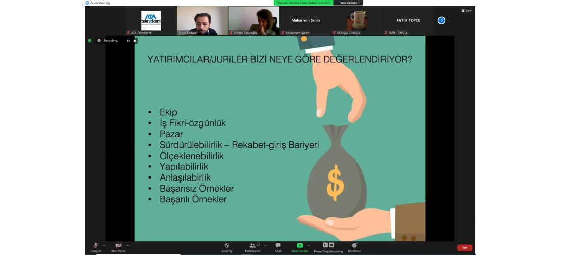 ERZURUM TİM GİRİŞİM EVİ VE ATA TEKNOKENT İŞBİRLİĞİNDE YATIRIM SÜREÇLERİ VE PITCHING EĞİTİMİ GERÇEKLEŞTİRİLDİ