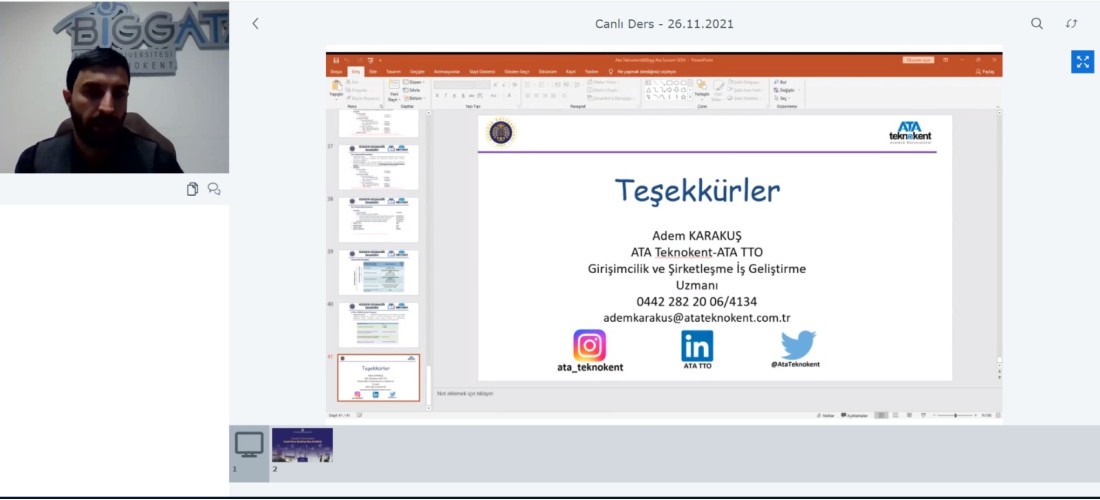 GİRİŞİMCİLİK-1 DERSİ’NDE ATA TTO TANITIMI