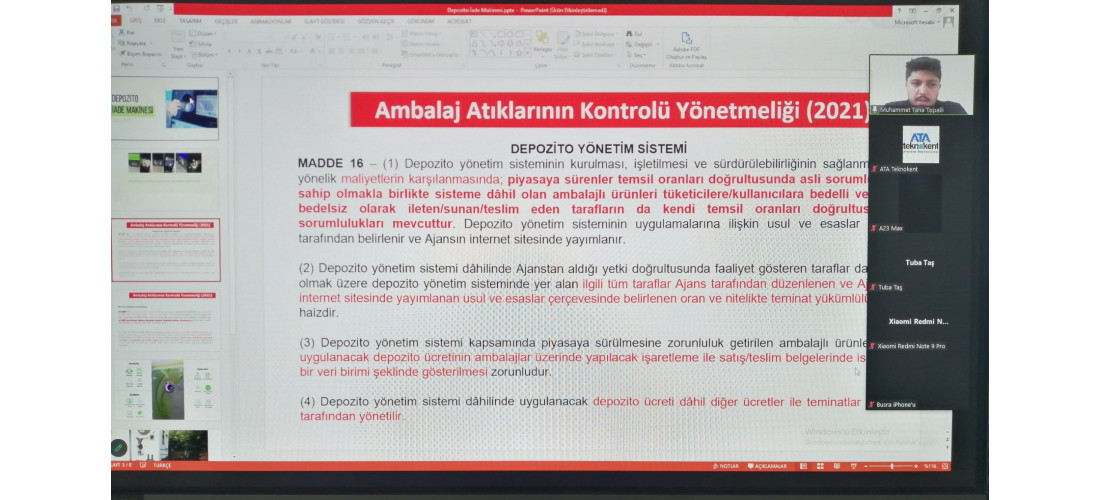 YENİ DÖNEM GİRİŞİMCİLİK EĞİTİMİ ATA TEKNOKENT’TE DEVAM EDİYOR