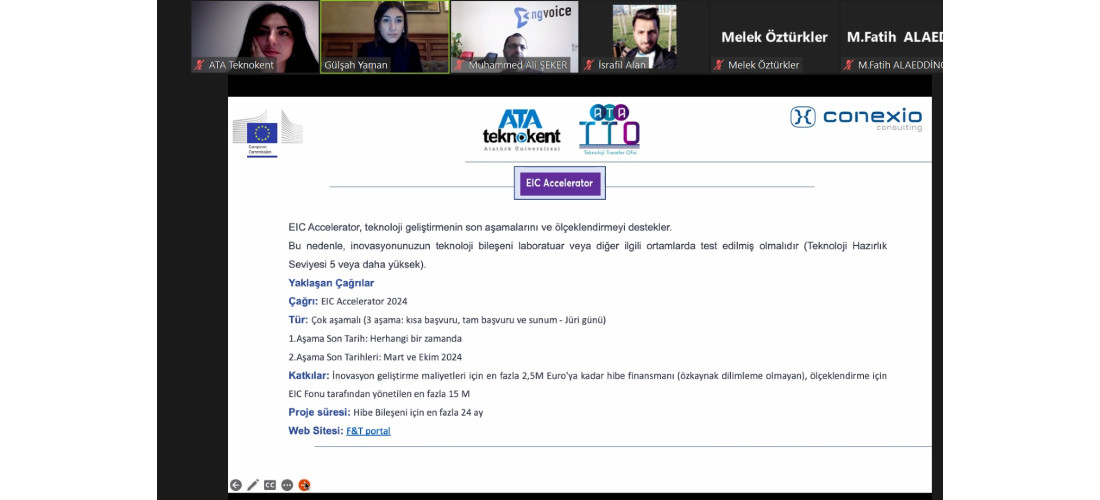ATA TEKNOKENT FİRMALARINA AVRUPA BİRLİĞİ FON FIRSATLARI TANITILDI